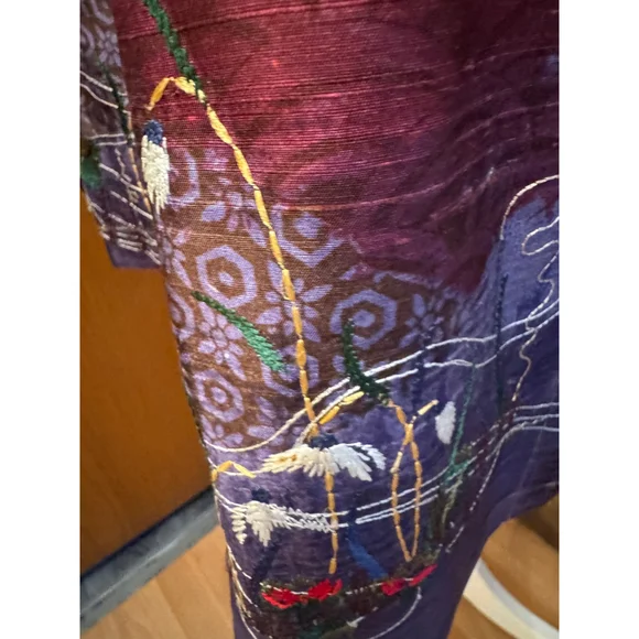 Vintage Chicos size 3 (16) silk top with embroidery NWOT - Picture 11 of 12